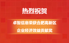 熱烈祝賀!卓智信息榮獲合（hé）肥高新區企（qǐ）業經濟效（xiào）益貢獻獎